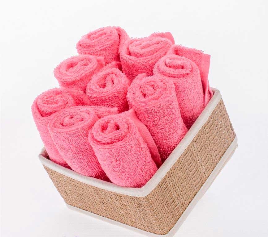 Розовые махровые салфетки 30х30 фото 1 — Мартекс