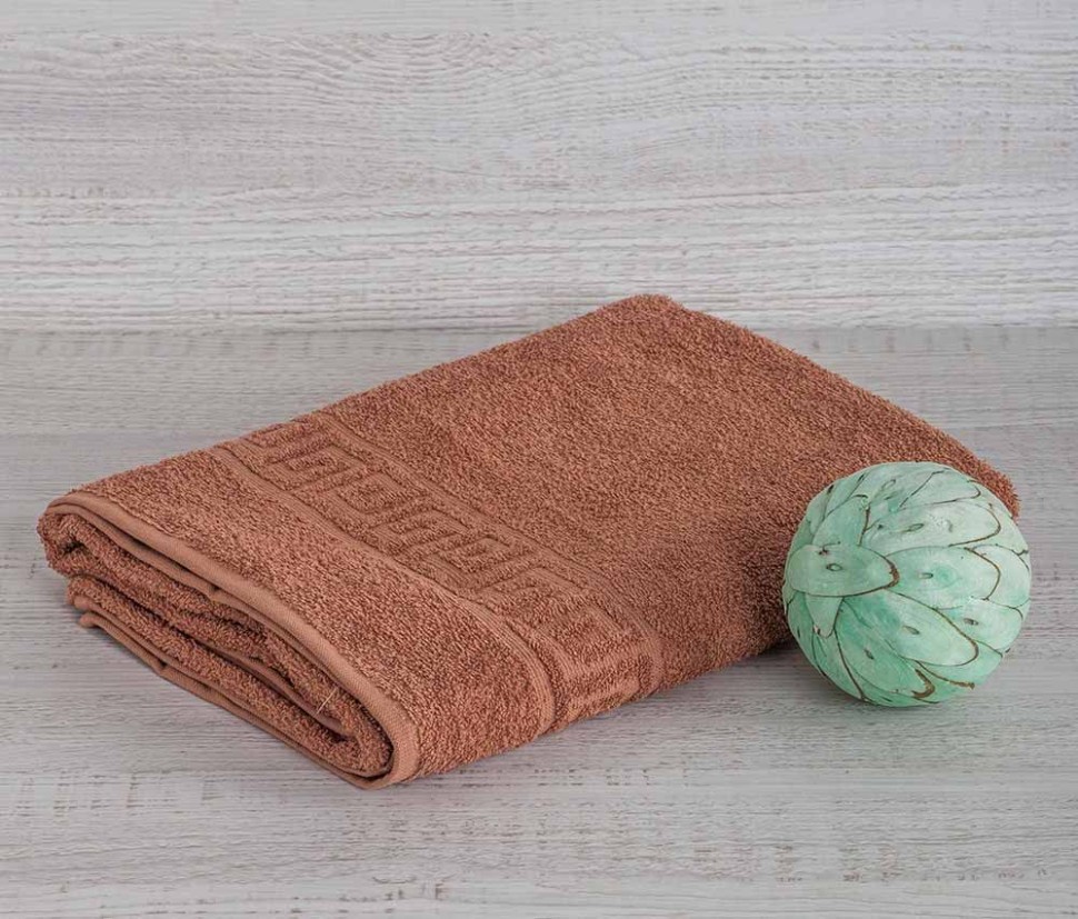 Махровое полотенце Ашхабад орехового цвета фото 1 — Мартекс