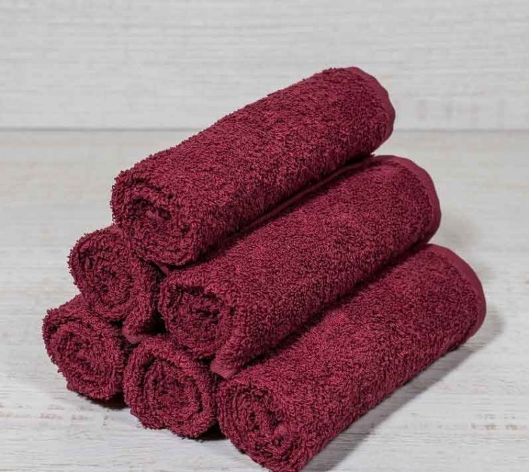 Бордовые махровые салфетки 30х30 — Мартекс