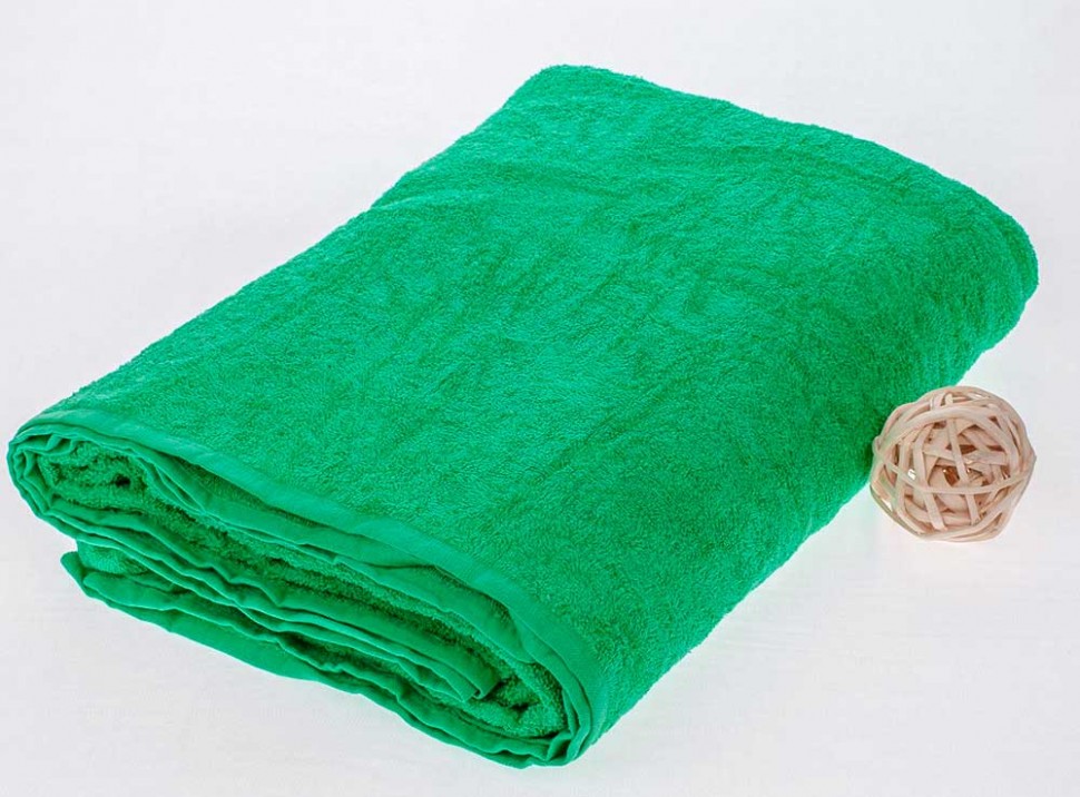 Махровая простыня ярко-зеленого цвета фото 1 — Мартекс