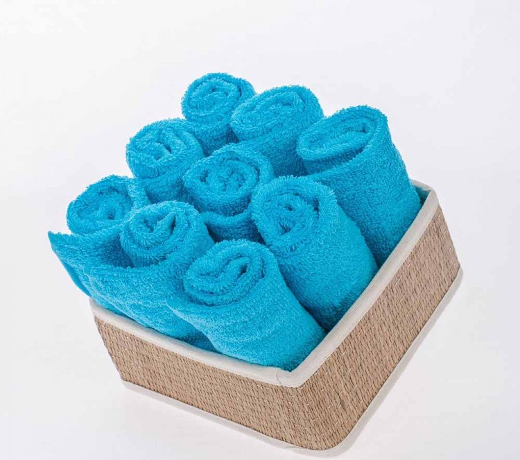 Бирюзовые махровые салфетки 30х30 — Мартекс