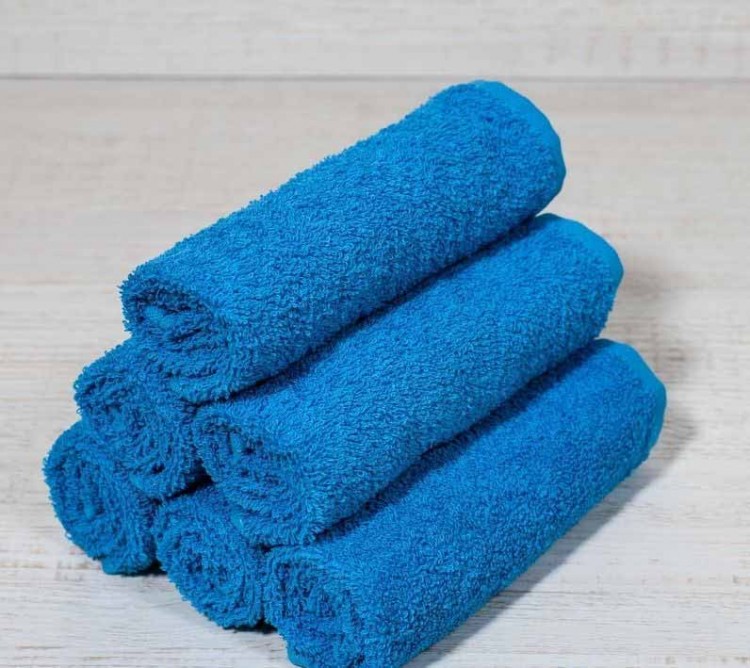 Голубые махровые салфетки 30х30 — Мартекс