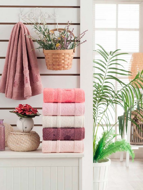 Полотенце DO&amp;CO махровое жаккард 50*90 (1/6 шт.) GULFEM — Мартекс