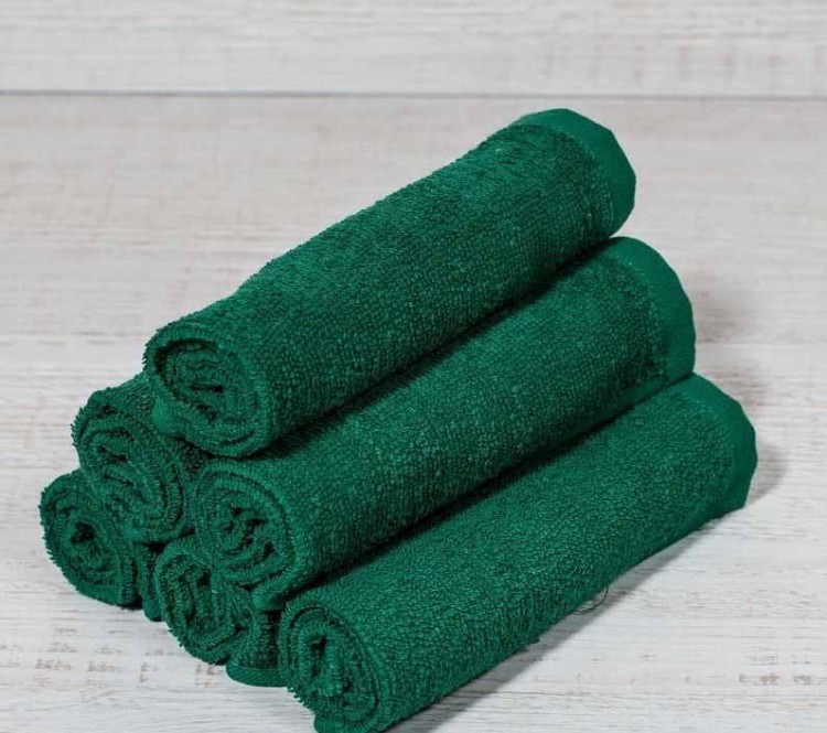 Темно-зеленые махровые салфетки 30х30 — Мартекс