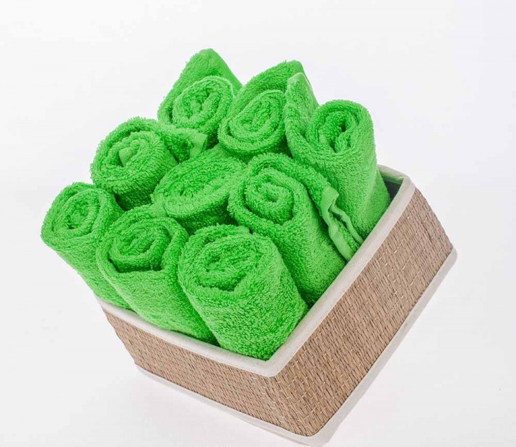 Салатовые махровые салфетки 30х30 — Мартекс