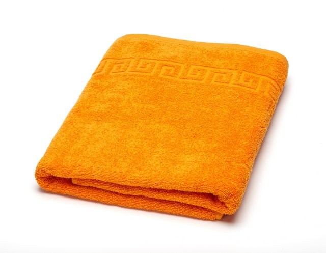 Махровое полотенце Ашхабад оранжевого цвета фото 1 — Мартекс