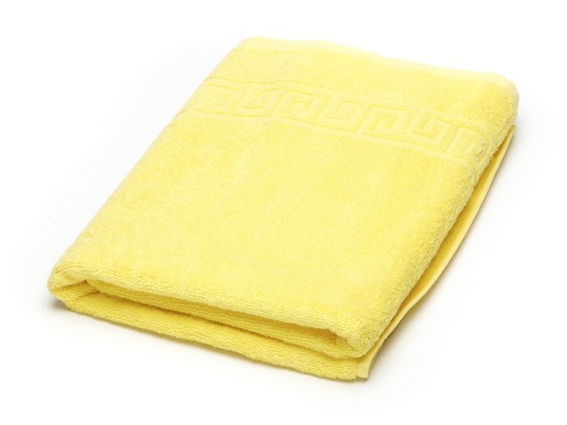 Махровое полотенце Ашхабад лимонного цвета фото 1 — Мартекс
