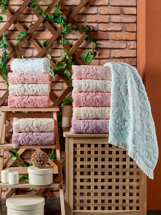 Полотенце DO&amp;CO махровое жаккард с бахромой  50*90 (1/6 шт.) AMAZON — Мартекс