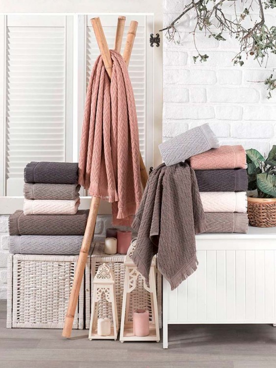 Полотенце DO&amp;CO махровое жаккард с бахромой 50*90 (1/6 шт.) KAPADOKYA — Мартекс