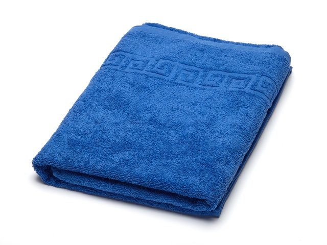 Махровое полотенце Ашхабад ярко-синего цвета фото 1 — Мартекс