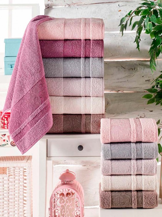 Полотенце DO&amp;CO махровое 70х140 (1/6 шт.) SAKURA — Мартекс