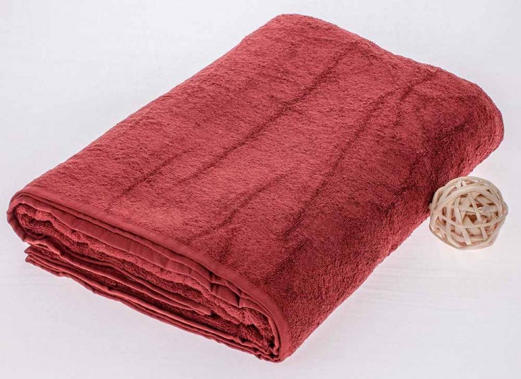 Махровая простыня бордового цвета — Мартекс