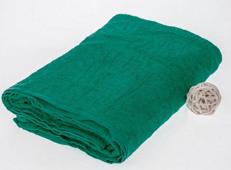 Махровая простыня темно-зеленого цвета — Мартекс