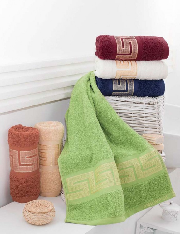 Полотенце PHILIPPUS махровое 50*90 (1/6 шт.) SLOW COTTON (E261) KRINKIL GREEK — Мартекс