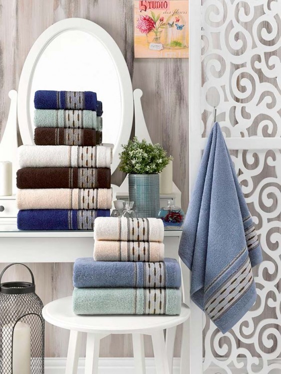 Полотенце DO&amp;CO махровое жаккард 70х140 (1/6 шт.) KILIM — Мартекс