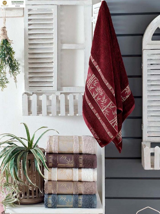 Полотенце PHILIPPUS Бамбук. 50x90 (1/6 шт.) SLOW  (E817) GOLD — Мартекс