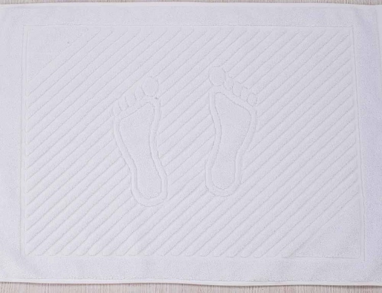 Махровое полотенце для ног Ашхабад белого цвета 700 г/м2 — Мартекс