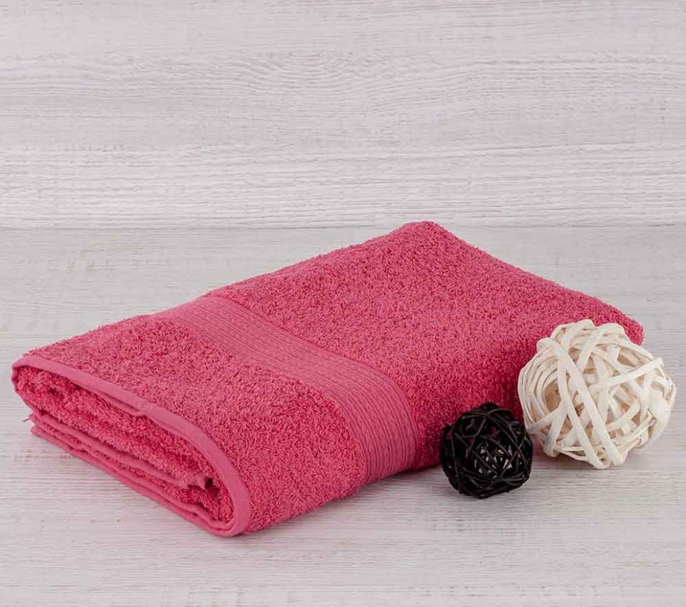 Махровое полотенце Байрамали малинового цвета 420 г/м2 фото 1 — Мартекс