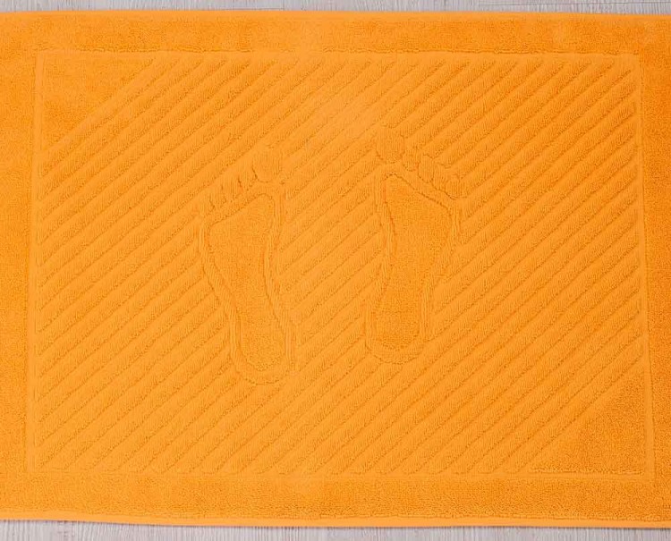 Махровое полотенце для ног Ашхабад желтого цвета 700  г/м2. — Мартекс