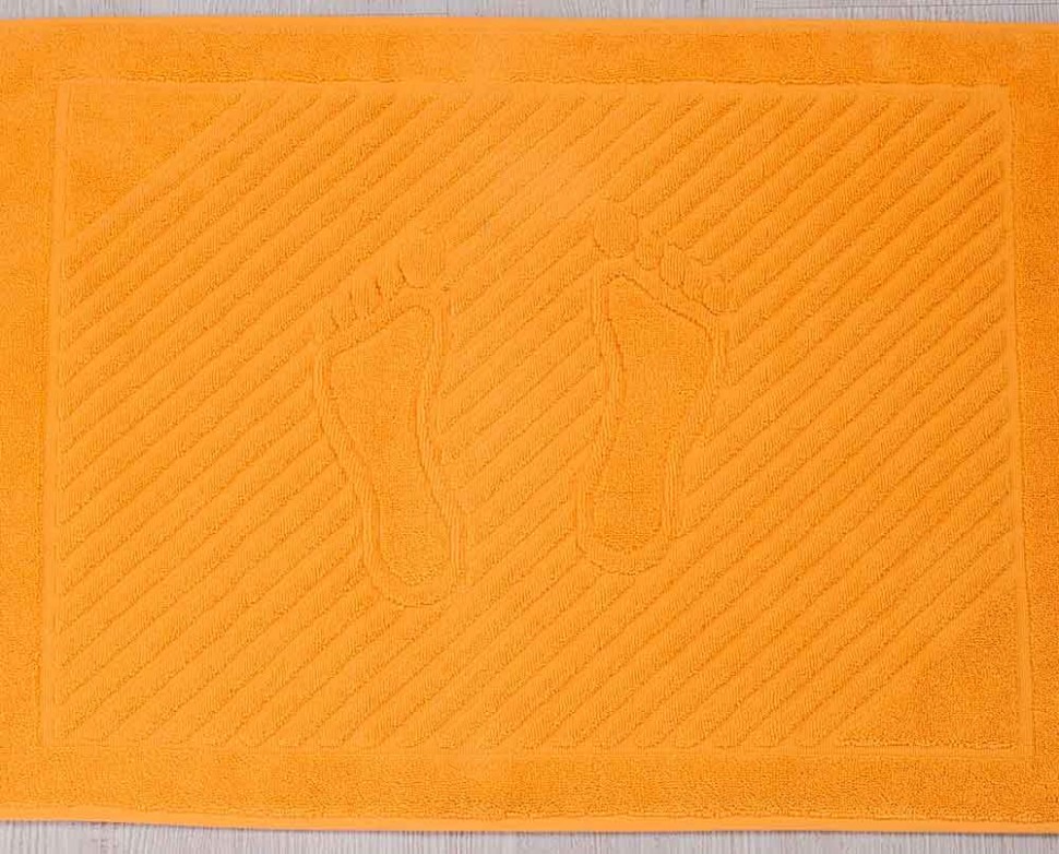Махровое полотенце для ног Ашхабад желтого цвета 700  г/м2. фото 1 — Мартекс