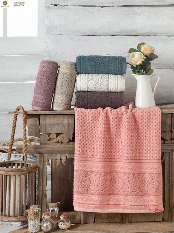 Полотенце PHILIPPUS махровое 70х140 (1/6 шт.) LUX COTTON (E920) TETYA — Мартекс