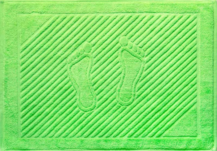 Махровое полотенце для ног Ашхабад салатового цвета 700 г/м2 — Мартекс