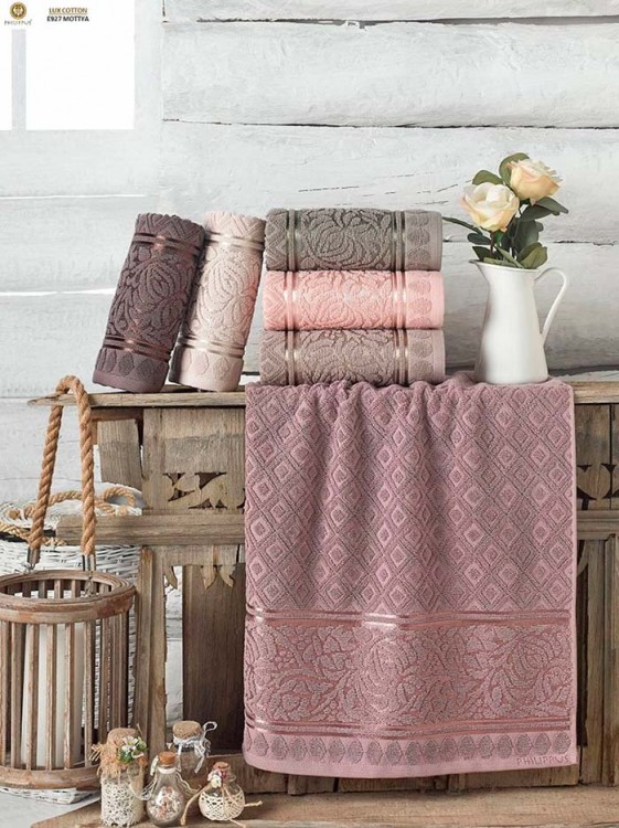 Полотенце PHILIPPUS махровое 70х140 (1/6 шт.) LUX COTTON (E927) MOTTYA — Мартекс