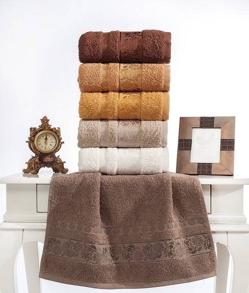 Полотенце TWO DOLPHINS  махровое жаккард 50х90 (1/6 шт.)E631) ILAYDA — Мартекс