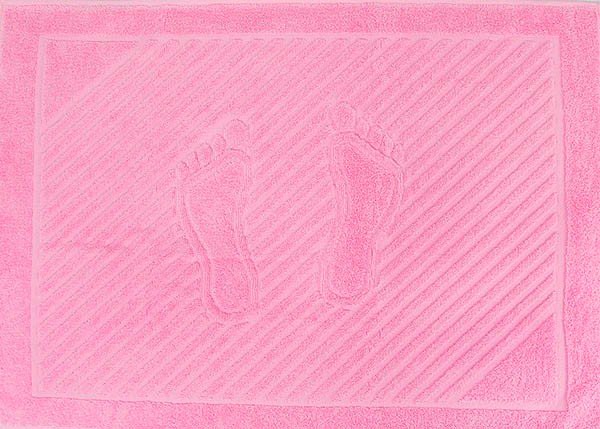Махровое полотенце для ног Ашхабад розового цвета 700 г/м2 фото 1 — Мартекс