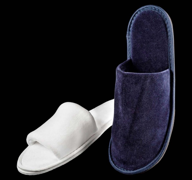 Велюровые тапочки с открытым мысом — Мартекс