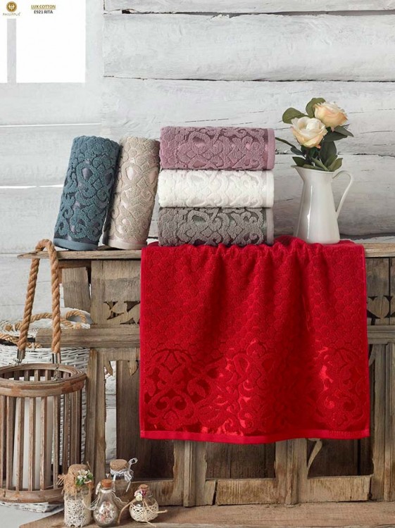 Полотенце PHILIPPUS махровое 70х140 (1/6 шт.) LUX COTTON (E921) RITA — Мартекс