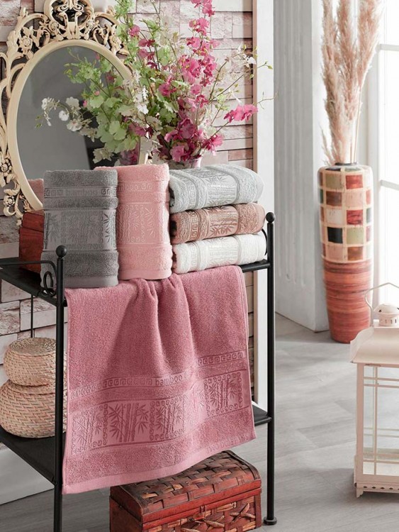 Полотенце TWO DOLPHINS Бамбуковое 70х140 1/6 шт.) (Е588) VIP — Мартекс