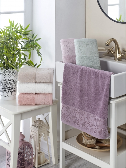 Полотенце PHILIPPUS Махра 70х140 (1/6 шт.) SLOW COTTON (E725) CARMIN — Мартекс