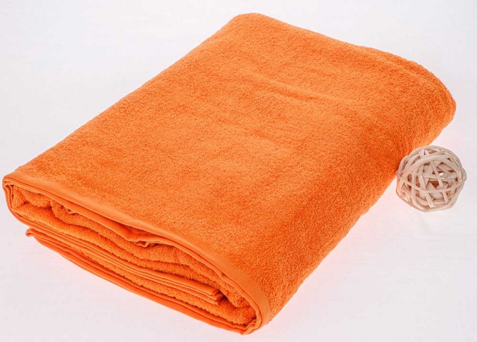 Махровая простыня оранжевого цвета фото 1 — Мартекс