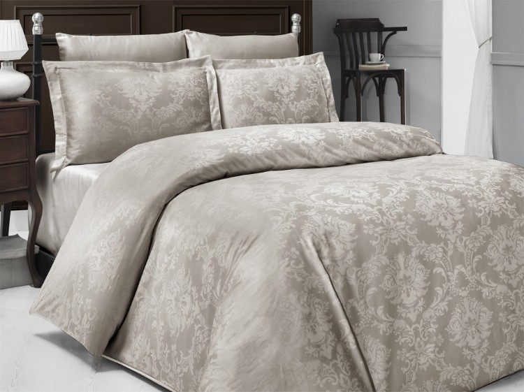 Постельное белье DO&amp;CO Сатин жаккард Евро RACHEL капучино — Мартекс