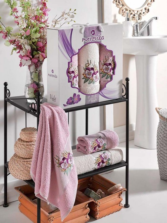 Набор махровых полотенец MERZUKA VIOLET (3 шт.) сиреневый — Мартекс