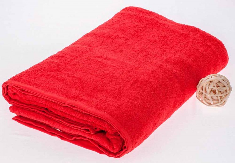 Махровая простыня красного цвета — Мартекс