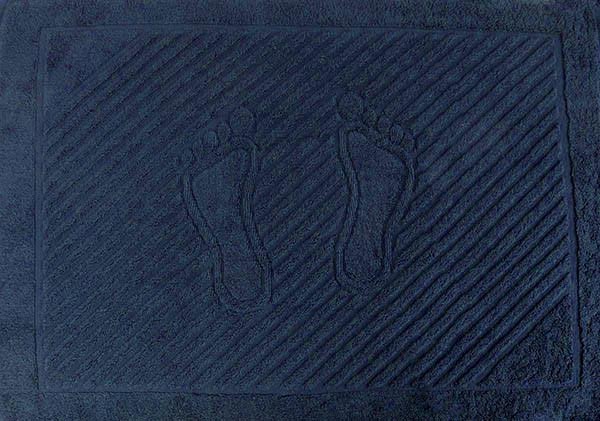 Махровое полотенце для ног Ашхабад темно-синего цвета 700 г/м2   фото 1 — Мартекс