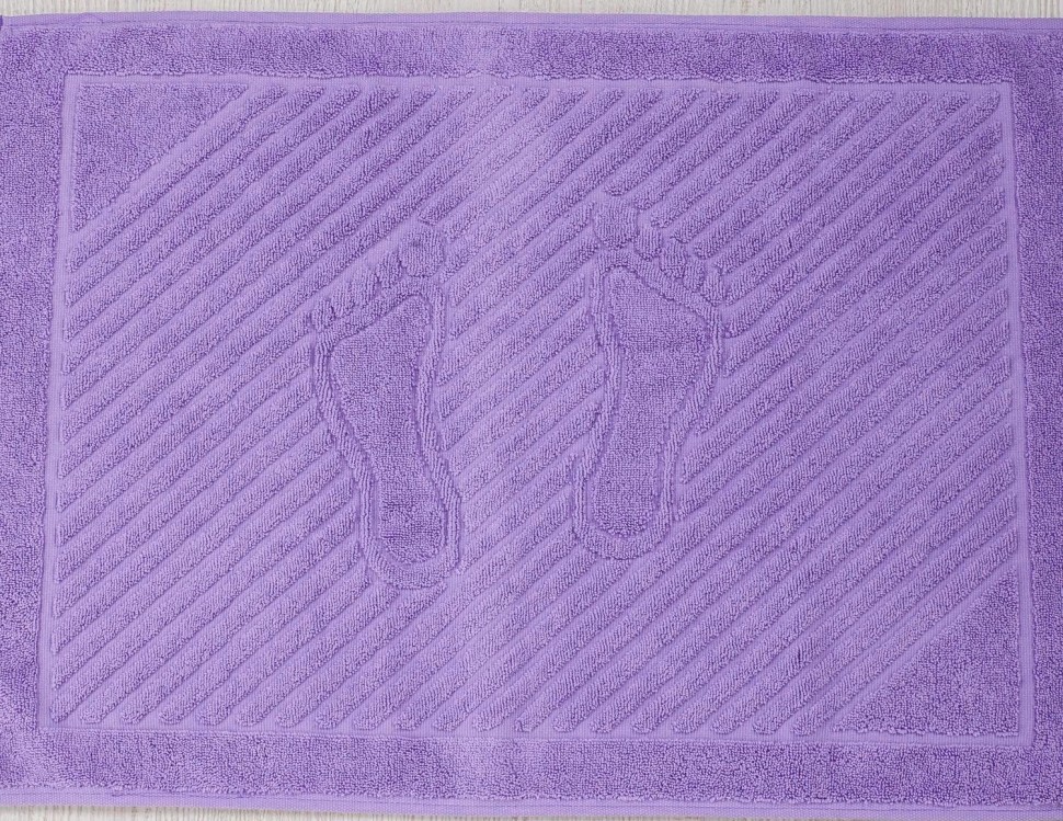 Махровое полотенце для ног Ашхабад сиреневого цвета 700 г/м2 фото 1 — Мартекс