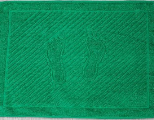 Махровое полотенце для ног Ашхабад зеленого цвета 700 г/м2  фото 1 — Мартекс