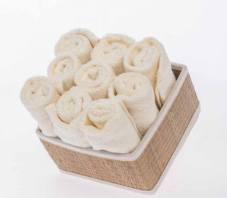 Кремовые махровые салфетки 30х30 — Мартекс